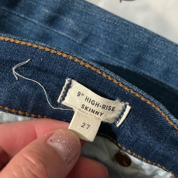 Madewell high rise skinny straight leg raw hem woman jeans size 27 - Picture 8 of 8